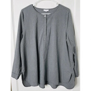 J Jill Womens Blouse XLP Plaid Classic Business Casual Staple Piece Stretch Soft